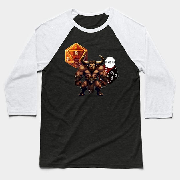 Minotaur Baseball T-Shirt by MasterBit